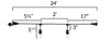24 Foot w/ 2 Foot Bulb Spacing Dimensions