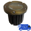 12V 5" Composite In Ground Well Light w/ Brass Open Face Cover - OIG-5B-OPN