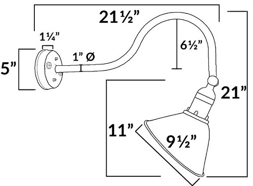 adlxsv930-g24 led rlm gooseneck sign light dimensions diagram adlxsv930-g24 led rlm gooseneck sign light dimensions diagram