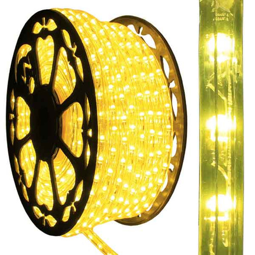 150ft Reel - 120V Dimmable LED IP65 Waterproof Yellow Type 513 Rope Light - AK-LED-513