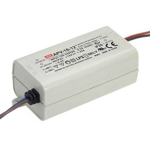 12V 16w Single Output DC Driver - APV-16 - Meanwell