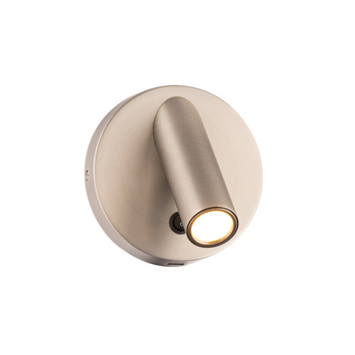 120V 5" LED Bed Task Light in Nickel Main