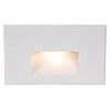120V Cast Aluminum 3.5W Low Profile Step & Deck Light White Finish Face View