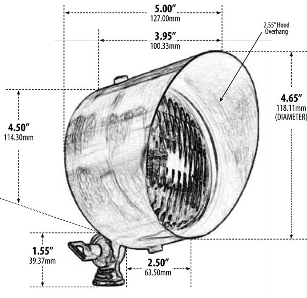 LV30 Directional Flood Light Dimensions Diagram LV30 Directional Flood Light Dimensions Diagram