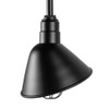 120V Matte Black RLM Gooseneck Fixture Shade View