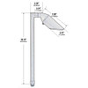 LV31 Adjustable Brass Pathway Light Dimensions