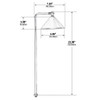 LV34 Brass Adjustable Pathway Light Dimensions