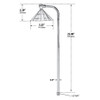 LV37 Shaded Brass Pathway Light Dimensions