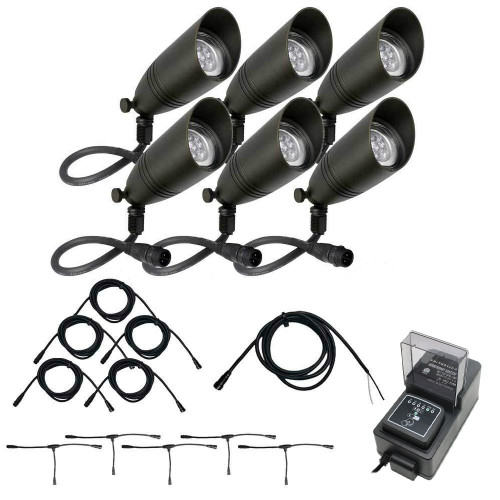 DIY 6 Light Spotlight Outdoor Kit Main View