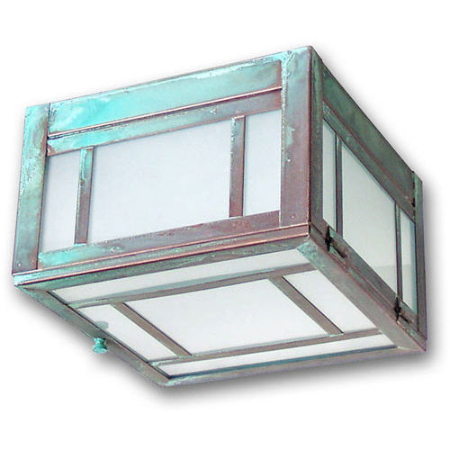 XPC-213 Ceiling Light in verde finish and opalescent white glass